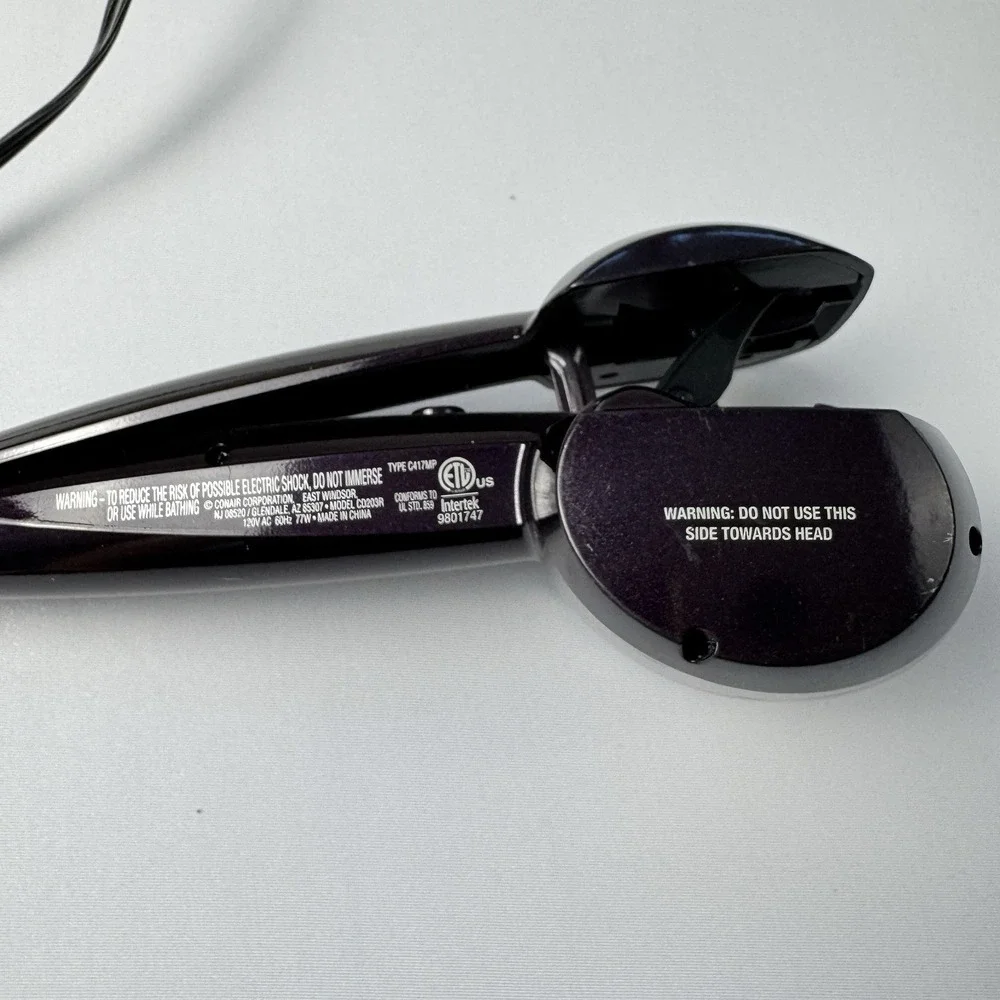 Conair Infiniti Pro Curl Secret automatic hair curler Purple C417MP Tested Works